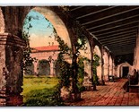 Corridor Arches Mission San Juan Capistrano California CA DB Postcard H25 - $3.49
