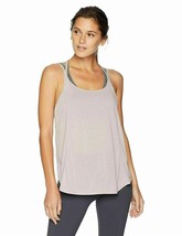 Calvin Klein Performance Racerback Split-Hem Tank Top, Evening Sand, Size:Large - £11.86 GBP