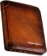 Banyanu RFID Trifold Wallet for Men - Mens Genuine Leather Wallets - 11 ... - £28.71 GBP