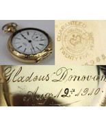antique pocket watch &quot;Suffolk&quot; hunter 14k GOLD filled case 7j 0s Philade... - $119.99