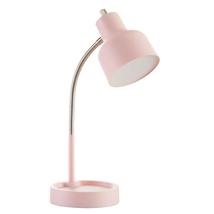  LED Desk Lamp with Catch-All Base &amp; AC Outlet, Matte Blush Pink - £15.18 GBP