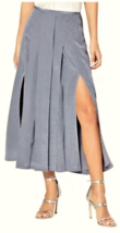 PAIGE Sexy Charm Swingy Pleated Midi Skirt Sz-L Granite - £55.76 GBP