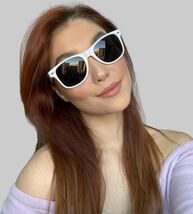 New Fashionista White/w Black lenses Men's Women's Sunglasses . - $9.99