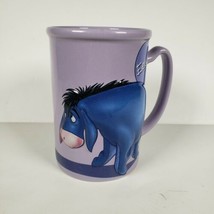 Disney Store Eeyore True Blue Coffee Mug 16 oz Ceramic 3D Embossed Pooh Purple - £14.63 GBP