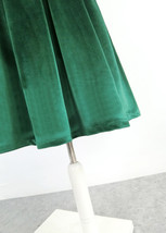 Women Winter Velvet Midi Pleated Skirt Brown Holiday Midi Pleated Skirt Plus image 12