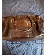 BUENO Brown Faux Crocodile 18x12x7 Satchel Briefcase Bag Purse suitcase - $331.17 MXN