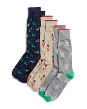 The Men&#39;s Store Italian Holiday Socks Gift Box, Pack of 3 Assorted Color... - $19.99
