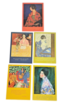 Coldwater Creek Postcards of Women Set of 5 Matisse Chaplin Cassatt Klimt - £11.66 GBP