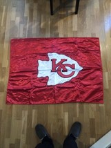 Kansas City Chiefs 48”x 34” Flag Man Cave Flag Banner KC Homemade - £22.45 GBP