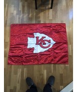 Kansas City Chiefs 48”x 34” Flag Man Cave Flag Banner KC Homemade - £22.02 GBP