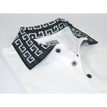 Men Sports Shirt DE-NIKO Short Sleeves Cotton Fashion Polo Shirt DBK109 White image 2