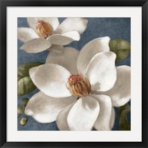 Magnolia on Blue 1 Framed Fine Art Print by Lanie Loreth - £288.97 GBP