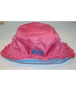 Sun Protection UVSKINZ 2T Girls Pool Hat Beach Bucket Cap Pink Blue Reversible - $9.95