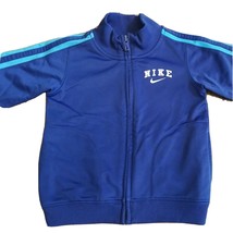 Nike Track Jacket 24 Months Full Zip Blue Toddler Baby Polyester Stripes Cool - £3.60 GBP