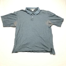 Tiger Woods Polo Shirt Mens XL Blue Checkered Short Sleeve Logo Collared... - $11.87