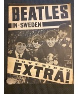 Orig 1963 THE BEATLES -IN SWEDEN Extra PHOTO "Newspaper " MAGAZINE - $8.51