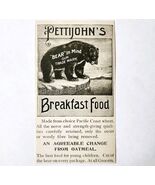 Pettijohn&#39;s Breakfast Oatmeal Bear 1897 Advertisement Victorian Cereal A... - €8,58 EUR