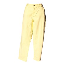 Cache Light Yellow Brushed Cotton Rhinestone Stud Embellished Jean Pant ... - $39.20