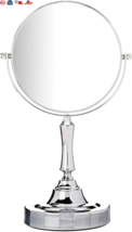 Vanity Mirror Chrome 6-inch Tabletop Two-Sided Swivel with 10x Magnification New - £20.02 GBP