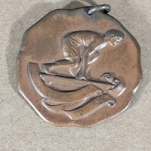 Vtg Copper Running Sprinting Track Medal Medallion 1922 Engraved - £17.48 GBP