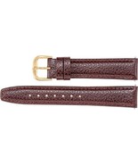 Men&#39;s 18mm Regular Brown Leather Textured Calf Semi-Padded Watch Strap Band - $45.57