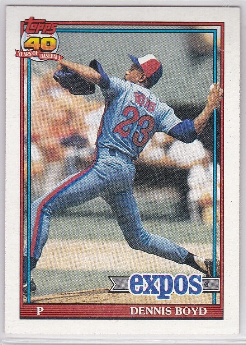 M) 1991 Topps Baseball Trading Card - Dennis Boyd #48 - $1.97