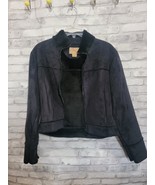 Fifi Collection Black Faux Shearling Jacket sz Medium Women NWOT Dressy ... - $818.50 MXN