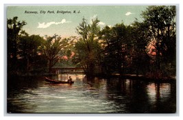 Canoe on Water Raceway City Park Bridgeton New Jersey NJ DB Postcard T3 - £3.07 GBP
