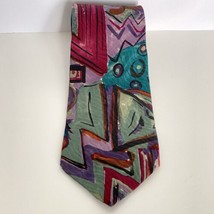 Vintage Harken Ltd 100% Silk Abstract Art Pattern Made in USA Tie Necktie - £15.69 GBP