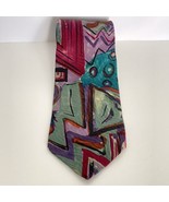 Vintage Harken Ltd 100% Silk Abstract Art Pattern Made in USA Tie Necktie - £15.68 GBP