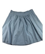 St Johns Bay Womens Blue Skirt Size 14 A Line Cotton Casual - $14.85