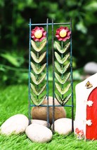 Fairy Garden Terrarium Miniature Sunflower Trellis Stake Metal Sculpture 7.75&quot;H - £11.98 GBP