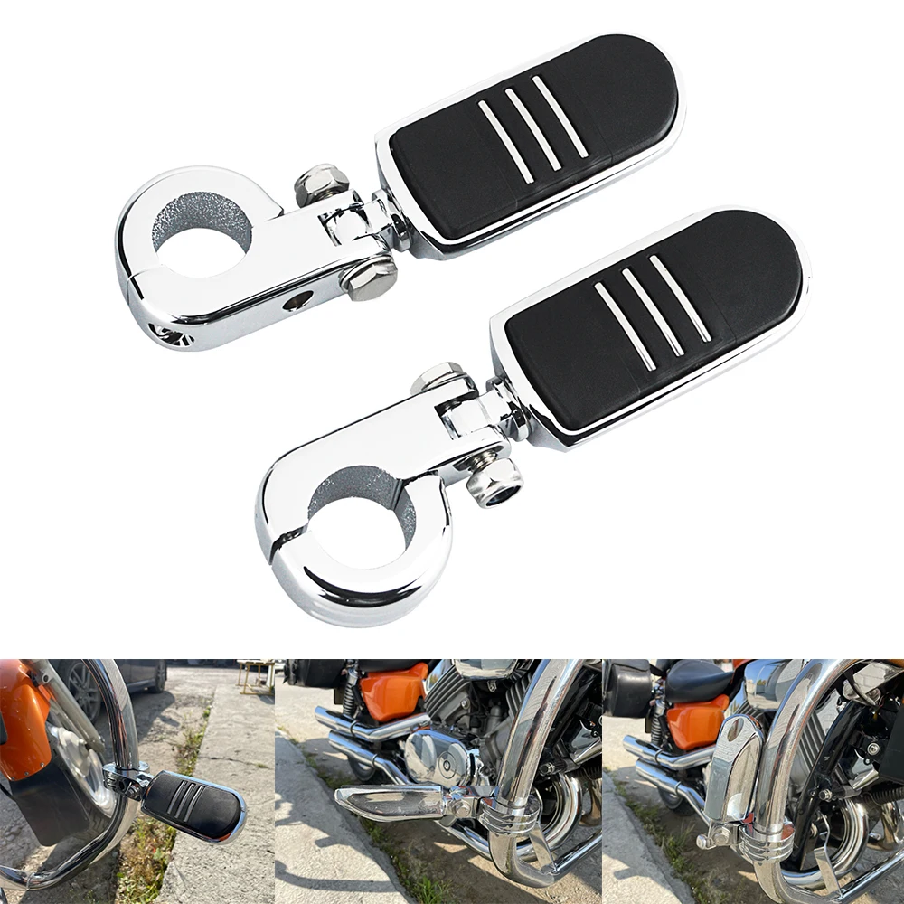 Motorcycle 32mm Engine Guard Crash Bar Footpeg Mount Kit For Harley Elec... - $46.42+