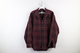 Vtg Cabelas Mens Large Faded Heavyweight Flannel Collared Button Shirt C... - $44.50