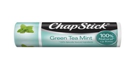 Chapstick Green Tea Mint Flavored Natural Lip Butter 0.15 Oz Lot of 5 Tubes - £12.63 GBP