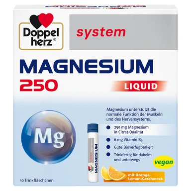 Doppelherz system Magnesium 250 Liquid 25 ml x10 vials (PACK OF 3 ) - €76,38 EUR