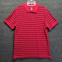 Nike Shirt Men’s Sz L Red Black Cotton Collared Polo Shirt Golf Outdoors EUC - £15.22 GBP