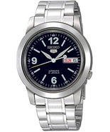 Seiko 5 Automatic SNKE61 SNKE61K1 Men&#39;s Day Date Blue Dial Steel Watch - $2,535.27 MXN