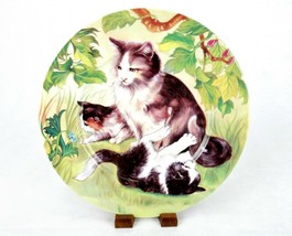 Collector Plate, I. Godinger, Mother Cat &amp; Kittens 1855 Email de Limoges, 10.25&quot; - £7.79 GBP
