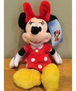 NWT Disney Minnie Mouse 11 &quot; Plush Beanbag Doll with hangtag - $236.65 MXN