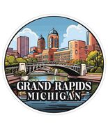 Grand Rapids Michigan 4in Waterproof Vinyl Sticker Decal Durable Aesthetic - €2,74 EUR