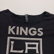 NHL KING LA Women's Gray Cotton Cropped Pullover Sweatshirt Size Large  image 14