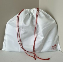 New Coach Drawstring Dust bag size 17&quot; x 14&quot; White with Red. Free shipping - £20.96 GBP
