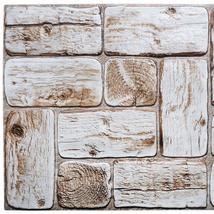 Dundee Deco PG7019 White Faux Logs, 3.2 ft x 1.6 ft, PVC 3D Wall Panel, Interior - $9.79+