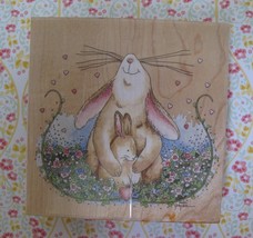 Stamps Happen Proud Mother Rabbit Bunny Rubber Wood Mounted Stamp Linda Grayson - $4.99