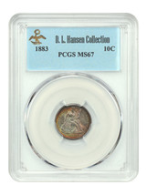 1883 10C PCGS MS67 ex: D.L. Hansen - £2,530.06 GBP