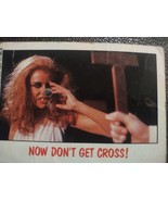 1988 Topps Fright Flicks Card #21, Now Don&#39;t get cross! Fright Night - £3.89 GBP