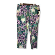 Larry Levine Women&#39;s Floral Capri Pants Sz 14 - £16.49 GBP