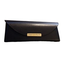 Christian Siriano Hard Glasses Case Eyeglasses Black &amp; Gold 6&quot; Magnetic Close - £7.54 GBP