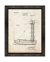 Stream-line Sail Patent Print Old Look with Beveled Wood Frame - $24.95+